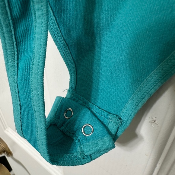 Free People All An Illusion Turquoise Bodysuit - Size XS / S - Picture 8 of 11
